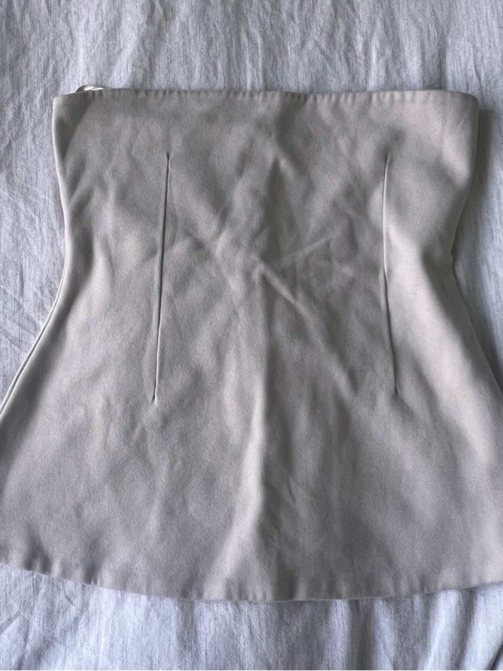 Zara Strapless Peplum Structured Top